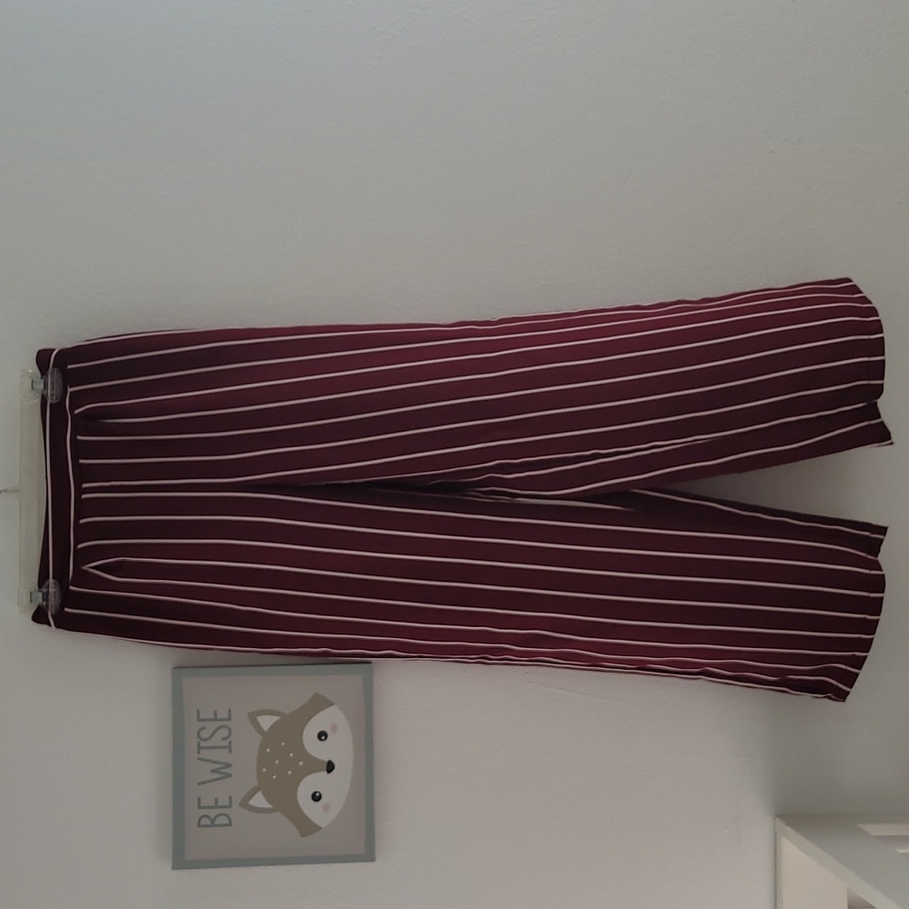 🔥wide leg or Flare pant burgundy